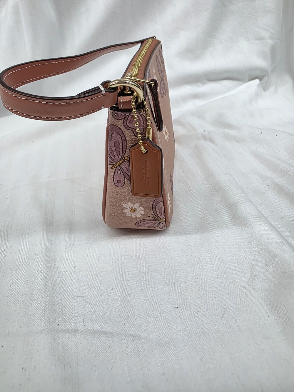 Coach Nolita 19 Pink Butterfly Daisy Mini Purse with Gold Hardware - Picture 3 of 10